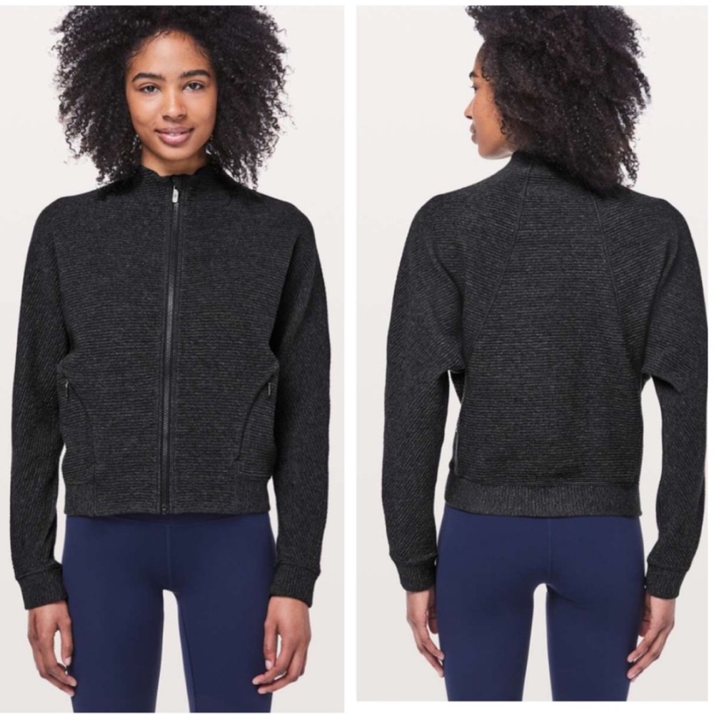LULULEMON Easy Going Jacket Barre3 heathered Black